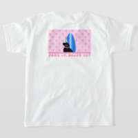 Black Lab Surf Dog Pink Girl’s T-Shirt