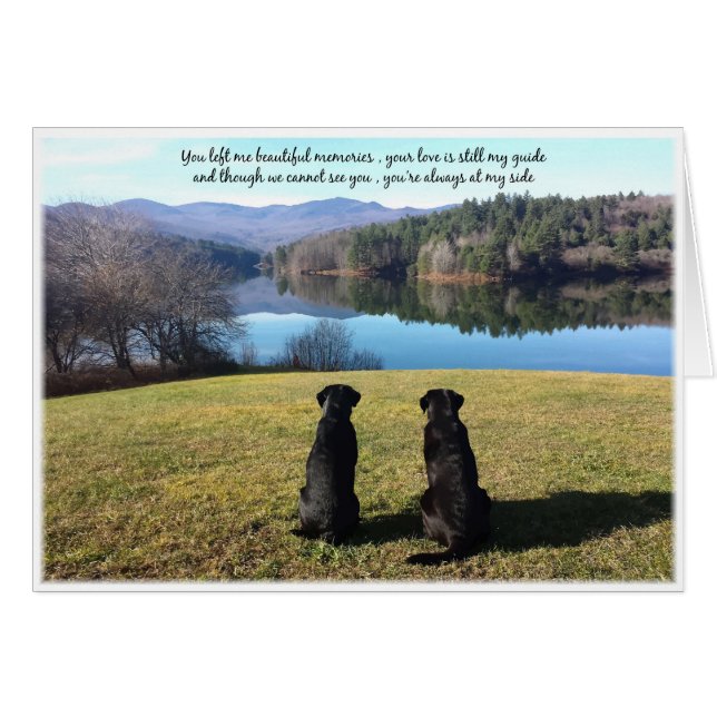 Black Lab Sympathy Card - Dog Sympathy - Pet Loss (Front Horizontal)
