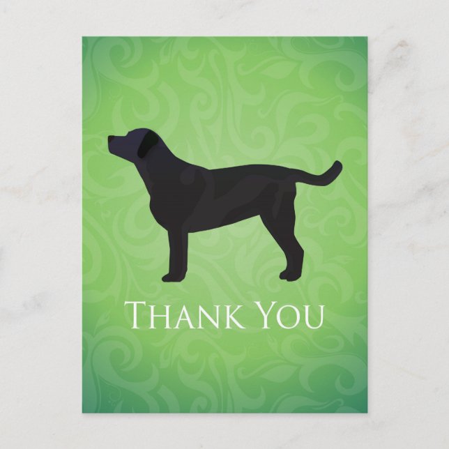 Black Lab Thank You Card (Front)