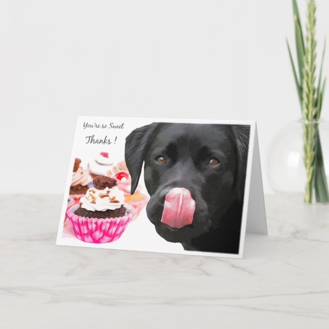 Black Lab Thank You Card - Dog Thank You (Front)