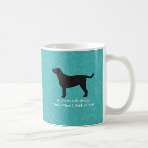 Black Lab Thinking of You Design Coffee Mug