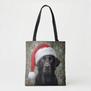 Black lab tote bag