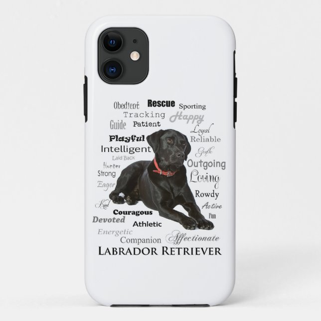 Black Lab Traits Smartphone Case (Back)