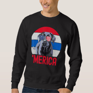 Black Lab Usa American Flag 4th Of July Pride Patr Sweatshirt