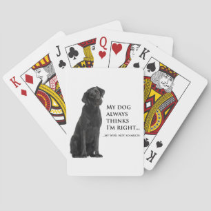 Black Lab v. Wife Playing Cards