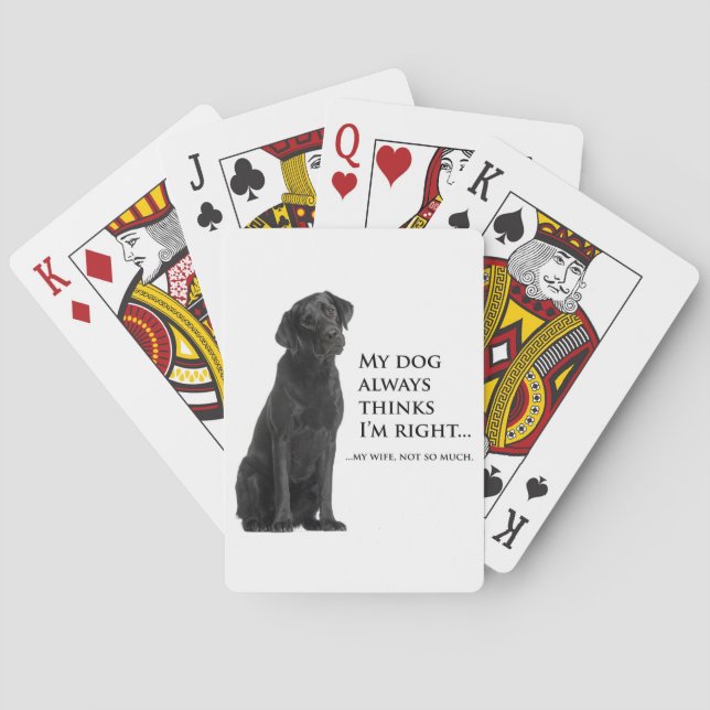 Black Lab v. Wife Playing Cards (Back)