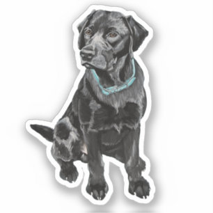 Black Lab Vinyl Sticker