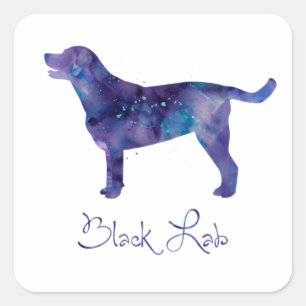 Black Lab Watercolor Sticker