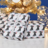 Black Lab wearing Christmas Santa Hat or Pet Photo