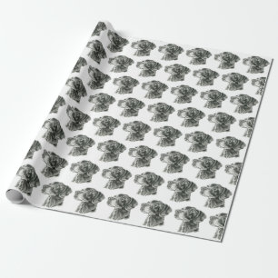 Black Lab Wrapping Paper