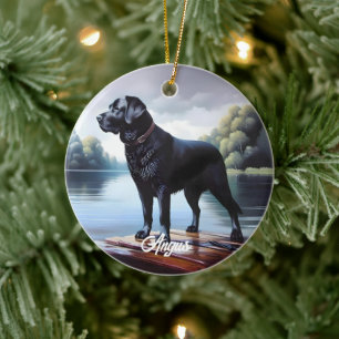 Black Laband Lake Ceramic Tree Decoration