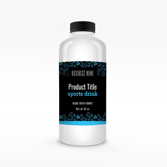 Black Label | Blue | Large Bottle Drink Label (Creator Uploaded)