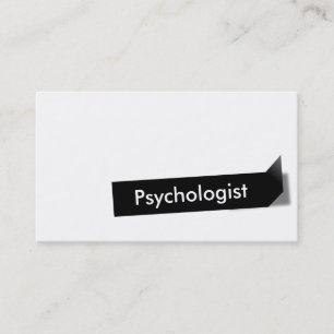 Black Label Psychologist Business Card