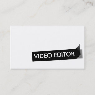 Black Label Video Editor Business Card
