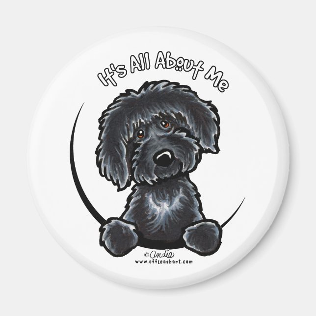 Black Labradodle IAAM Magnet (Front)