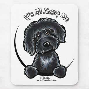Black Labradodle IAAM Mouse Mat