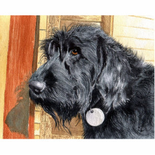 Black Labradoodle #1 Sculpture Standing Photo Sculpture