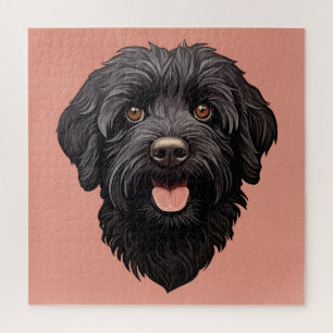 Black Labradoodle Dog Jigsaw Puzzle