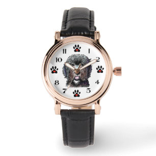 Black Labradoodle Dog Watch