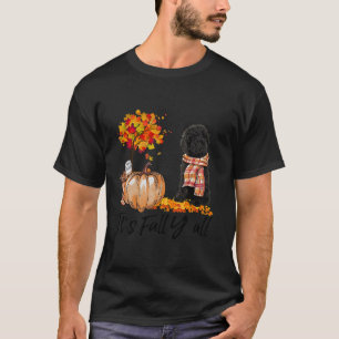 Black Labradoodle It s Fall Y all Pumpkin Autumn G T-Shirt
