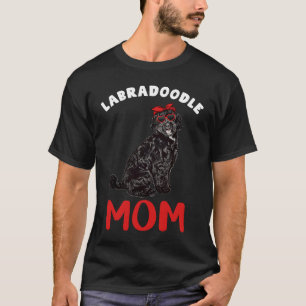 Black Labradoodle Mom Mama Dog  Owner  Women Cute T-Shirt