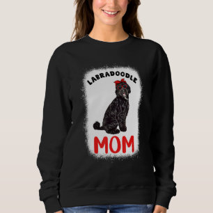 Black Labradoodle Mum Mama Dog Lover Owner Bleache Sweatshirt