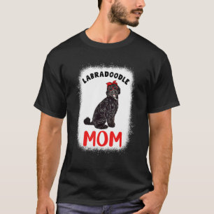 Black Labradoodle Mum Mama Dog Lover Owner Bleache T-Shirt