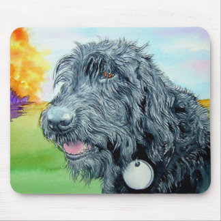Black Labradoodle Ralph Mousepad