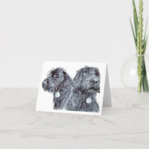 Black Labradoodles Notecard