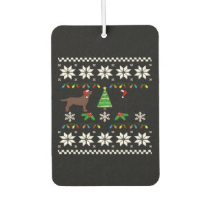 Black Labrador and Chocolate Labrador Happy Christ Car Air Freshener