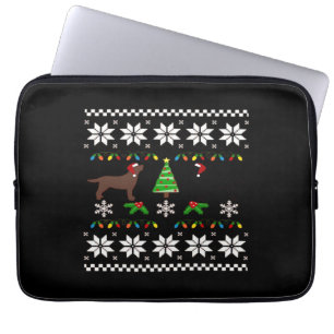Black Labrador and Chocolate Labrador Happy Christ Laptop Sleeve