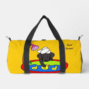 Black Labrador and Rubber Ducks Duffle Bag