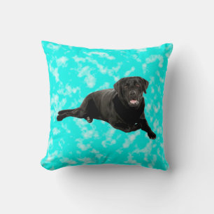Black Labrador Art Portrait Cushion