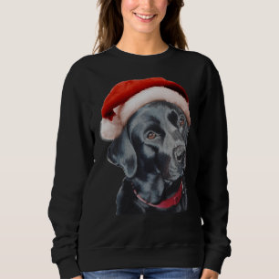 Black Labrador At Christmas Sweatshirt