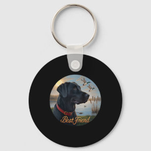 Black Labrador Best Friend. Hunting Waterfowl Duck Key Ring