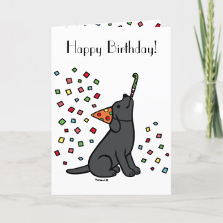 Black Labrador Birthday Party Confetti Card