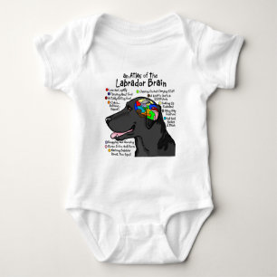 Black Labrador Brain Atlas Baby Bodysuit