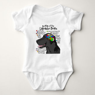 Black Labrador Brain Atlas Baby Bodysuit