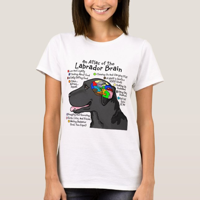 Black Labrador Brain Atlas T-Shirt (Front)
