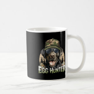 Black Labrador Camo Cap Egg Hunter Vintage Easter Coffee Mug