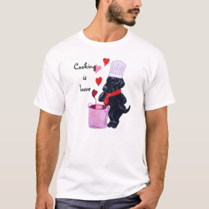 Black Labrador Chef Painting T-Shirt