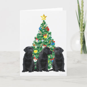 Black Labrador Christmas Card