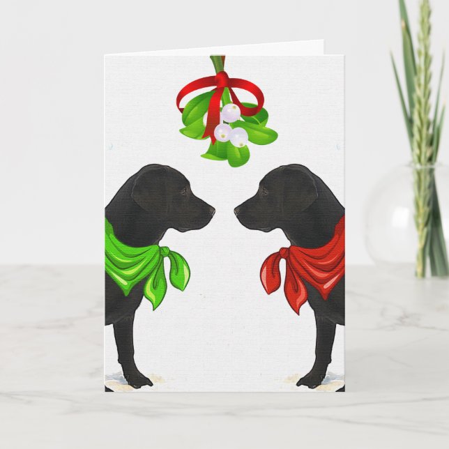 Black Labrador Christmas Card (Front)