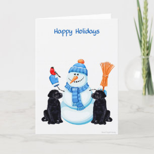 Black Labrador Christmas Card