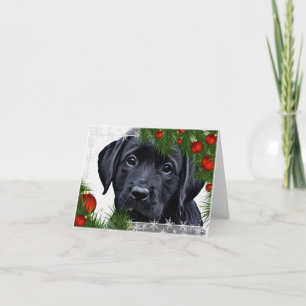 Black Labrador Christmas Card