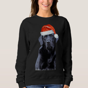 Black Labrador Christmas Cute Santa Dog Sweatshirt