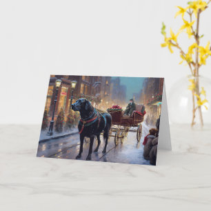 Black Labrador Christmas Festive Season  Card