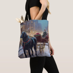 Black Labrador Christmas Festive Season  Tote Bag