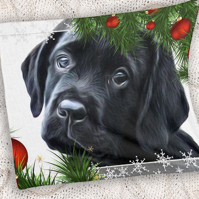 Black Labrador Christmas Fleece Blanket (Creator Uploaded)
