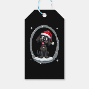 Black Labrador Christmas Santa Hat Xmas Pajama T-S Gift Tags